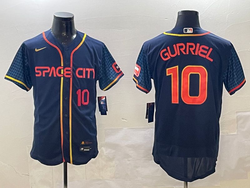 Men Houston Astros #10 Gurriel Blue City Edition Elite 2025 Nike MLB Jersey style 3->houston astros->MLB Jersey